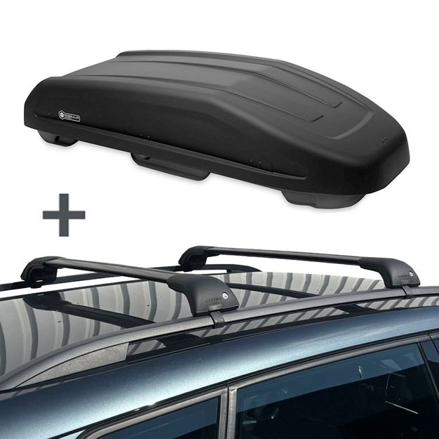 Modula dakkoffer Evo 550 liter + Nordrive dakdragers Renault Express vanaf 2021