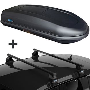 PerfectFit dakkoffer 440 Liter + PerfectFit dakdragers Daihatsu Charade 5 deurs hatchback 2011 t/m 2013