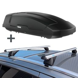 Dakkoffer Thule Force L 450 liter + dakdragers Renault Kadjar vanaf 2015 voor gesloten dakrail