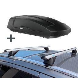 Dakkoffer Thule Force M 400 liter + dakdragers Renault Kadjar vanaf 2015 voor gesloten dakrail