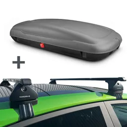 Artplast dakkoffer 400 liter + Nordrive dakdragers Fiat 500L 5 deurs hatchback 09/2012 t/m 12/2022