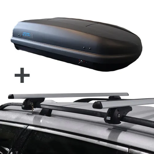 PerfectFit dakkoffer 400 liter + PerfectFit dakdragers Fiat Doblo Malibu MPV 2000 t/m 2009