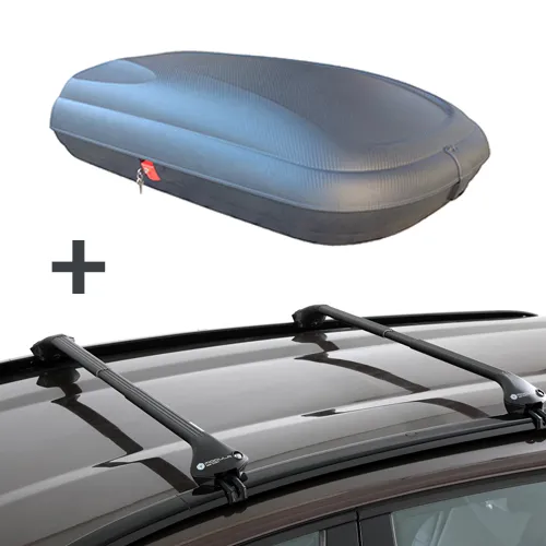 Dakkoffer ArtPlast 320 Liter + Dakdragers Fiat 500X 5 deurs hatchback vanaf 2014