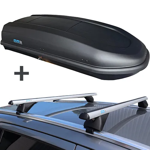 PerfectFit dakkoffer 440 liter + PerfectFit dakdragers Fiat 500X vanaf 2015