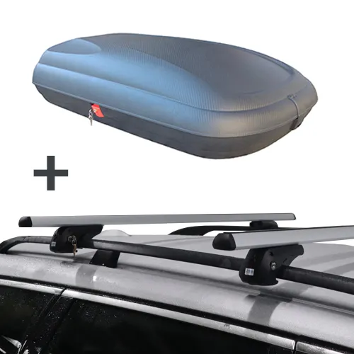 ArtPlast dakkoffer 320 liter + PerfectFit dakdragers Fiat Doblo Malibu MPV 2000 t/m 2009